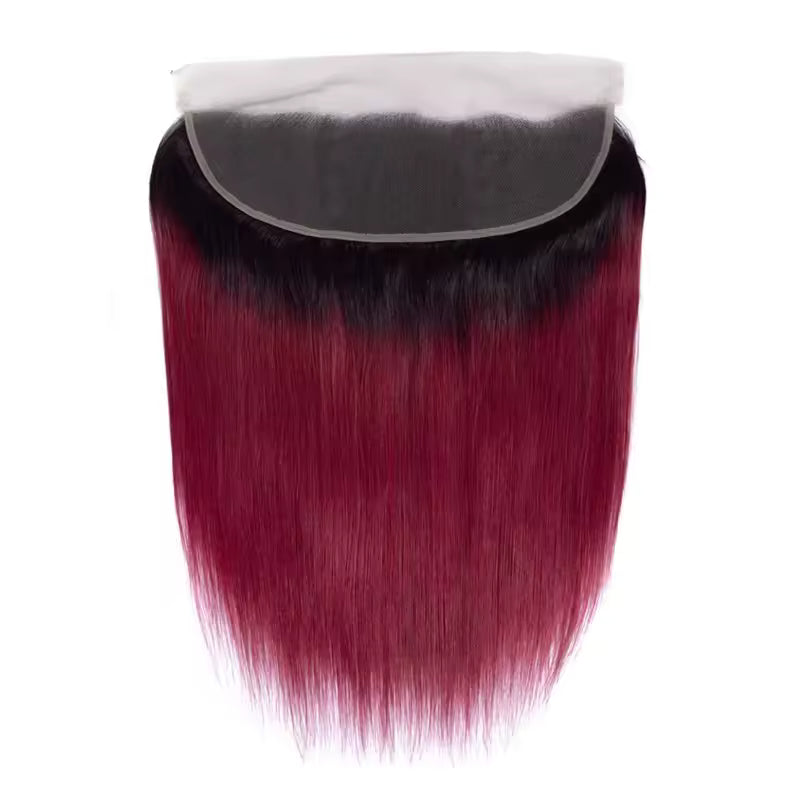 Lace Frontal 13x4 - Brésilien Lisse - Couleur Noir/Blond 1b/99j - 100% Cheveux Naturels