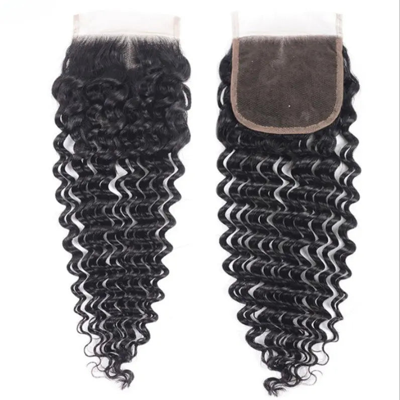 Closure 4x4 - Indian Raw Hair - Deep Wave - 100% Cheveux Naturels MaisonWig