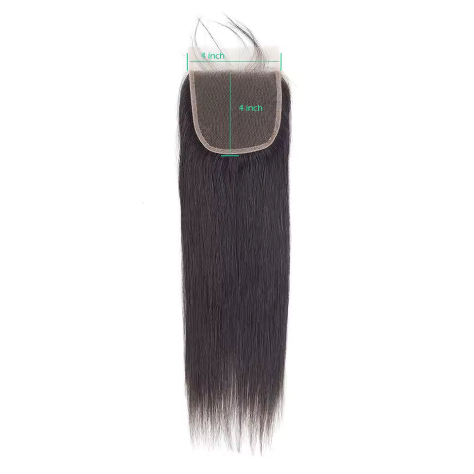 Closure 4x4 - Bresilien - Lisse - 100% Cheveux Naturels MaisonWig
