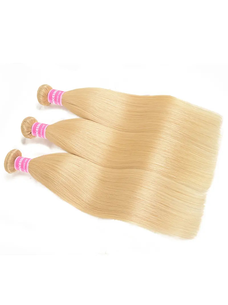 Tissage - Asia Raw Hair Double Drawn Decoloration 613 Blond - Lisse - 100% Cheveux Naturels MaisonWig