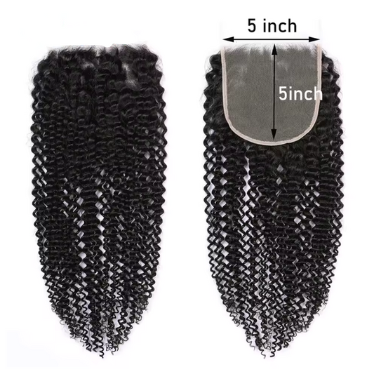 Closure 5x5 - HD Suisse Lace - Indian Raw Hair - Deep Wave - 100% Cheveux Naturels