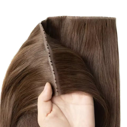 Weft 100g - Meches Européennes - Couleur 4 - Lisse - 100% Cheveux Naturels MaisonWig