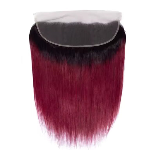 Lace Frontal 13x4 - Brésilien Lisse - Couleur Noir/Blond 1b/99j - 100% Cheveux Naturels