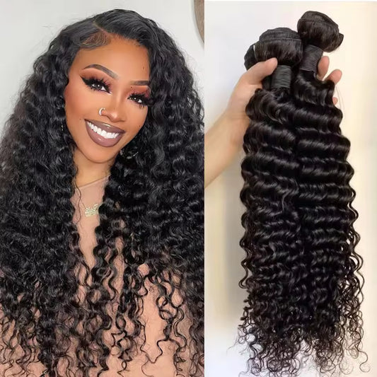 Tissage - Brésilien Deep Wave - 100% Cheveux Naturels