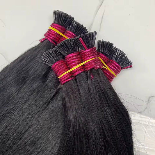 Keratine 100g - Meches Européennes - Couleur 1B - Lisse - 100% Cheveux Naturels MaisonWig