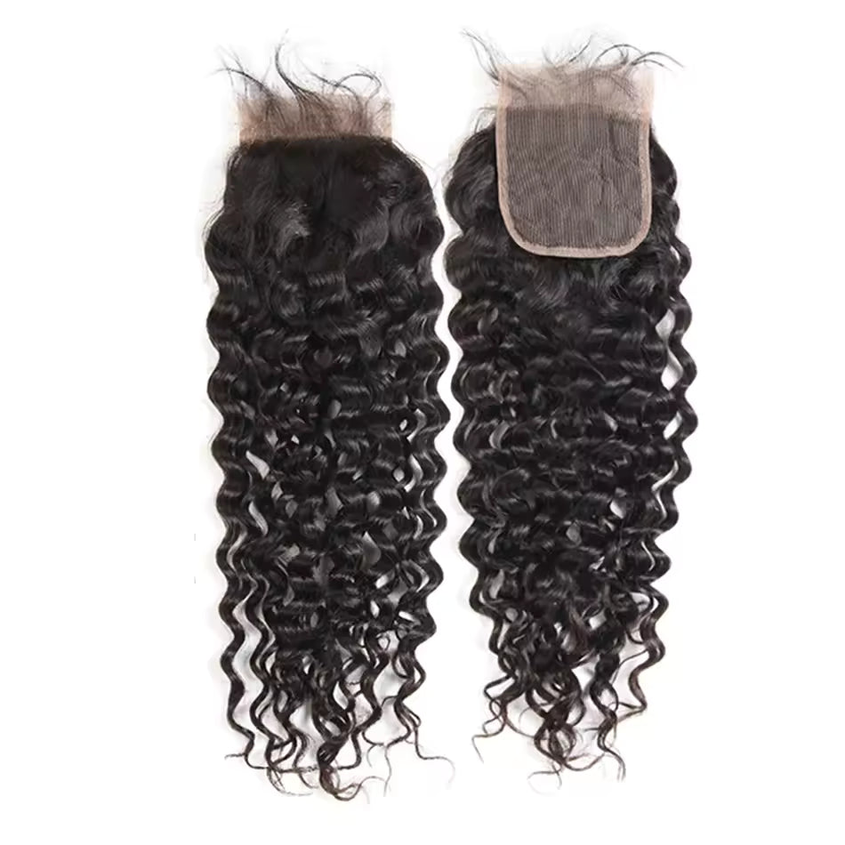 Closure 4x4 - Bresilien - Water Wave - 100% Cheveux Naturels
