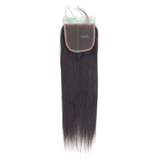Closure 4x4 - Bresilien - Lisse - 100% Cheveux Naturels